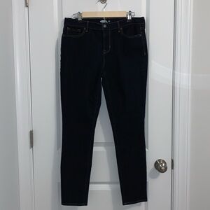 Old Navy curvy skinny jeans super dark blue rinse size 10